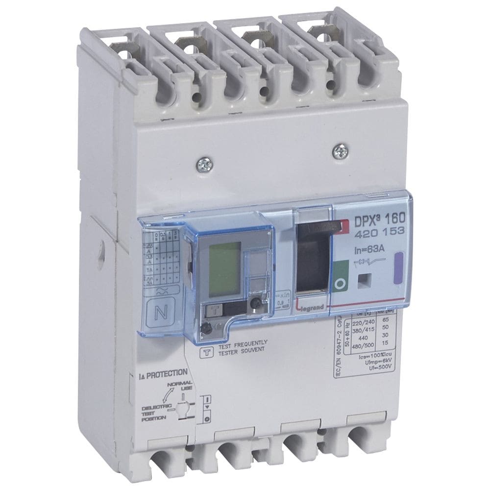 Legrand - Disjoncteur magnétothermique différentiel DPX3160 Icu 50kA 400V~ - 4P - 63A