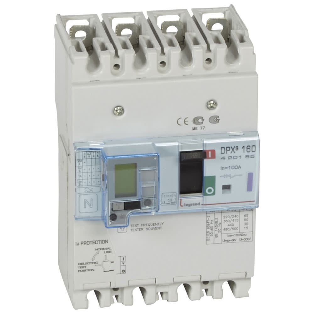 Legrand - Disjoncteur magnétothermique différentiel DPX3160 Icu 50kA 400V~ - 4P - 100A