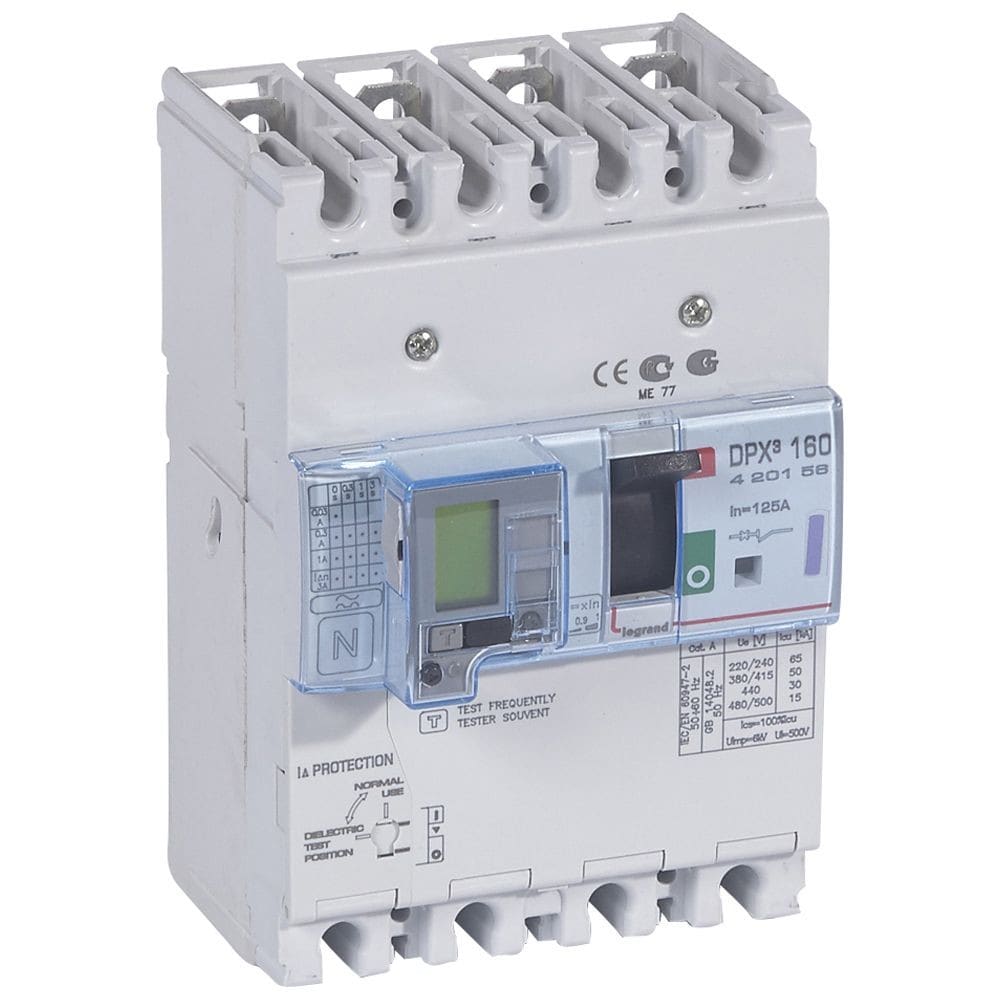 Legrand - Disjoncteur magnétothermique différentiel DPX3160 Icu 50kA 400V~ - 4P - 125A