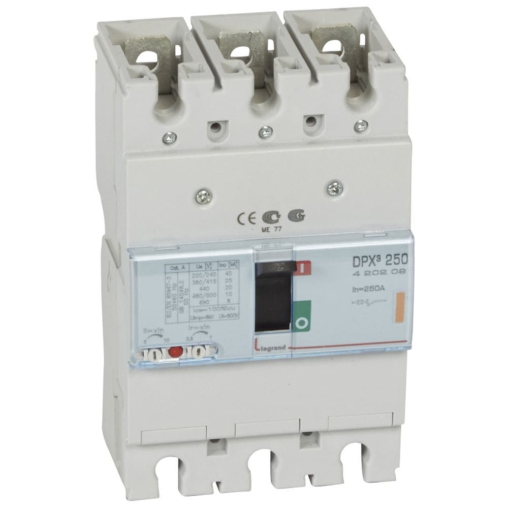 Legrand - Disjoncteur magnétothermique DPX3250 pouvoir de coupure 25kA 400V~ - 3P - 250A