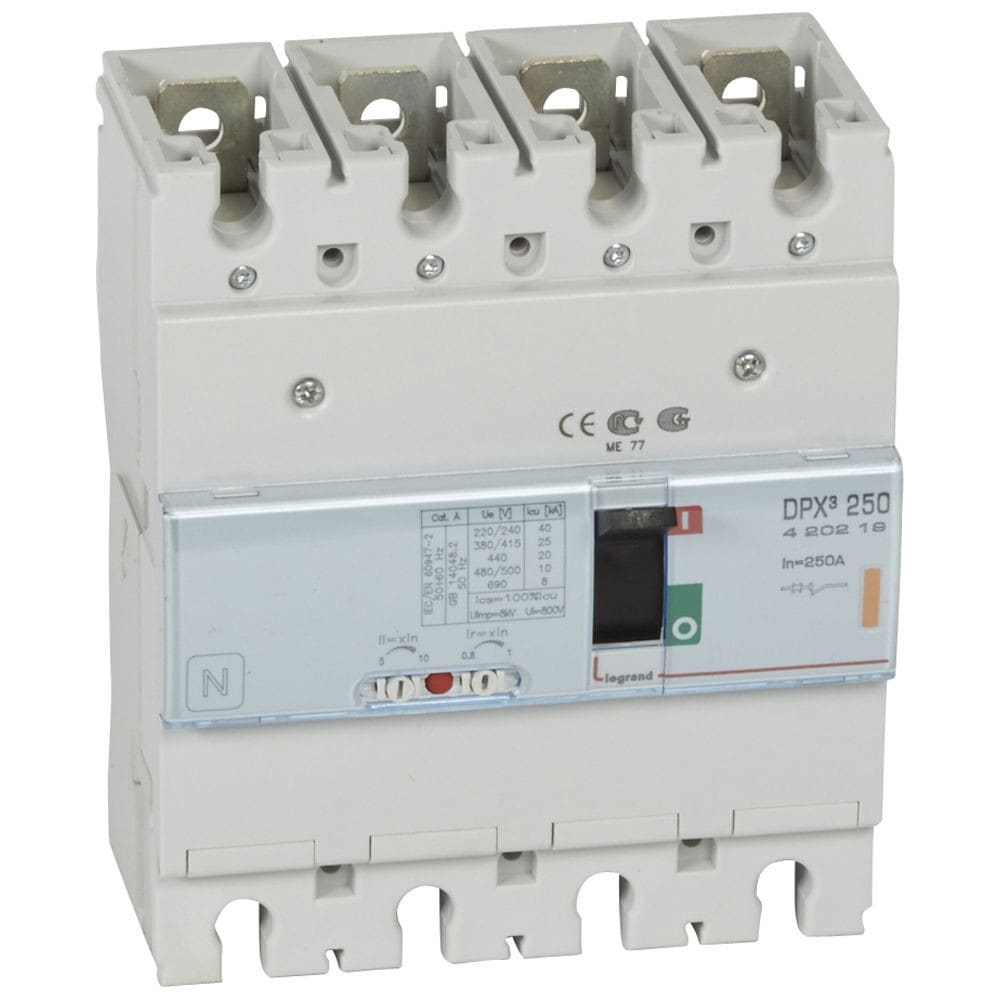 Legrand - Disjoncteur magnétothermique DPX3250 pouvoir de coupure 25kA 400V~ - 4P - 250A