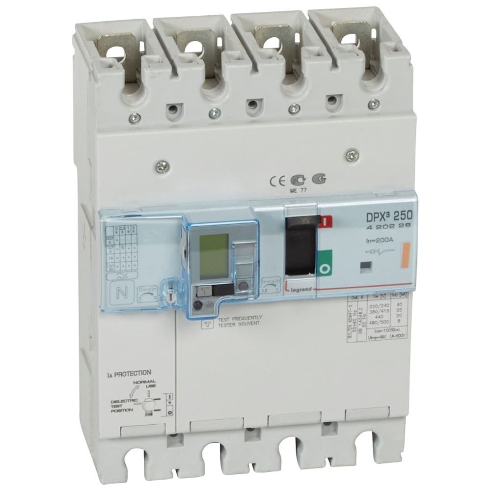 Legrand - Disjoncteur magnétothermique différentiel DPX3250 Icu 25kA 400V~ - 4P - 200A
