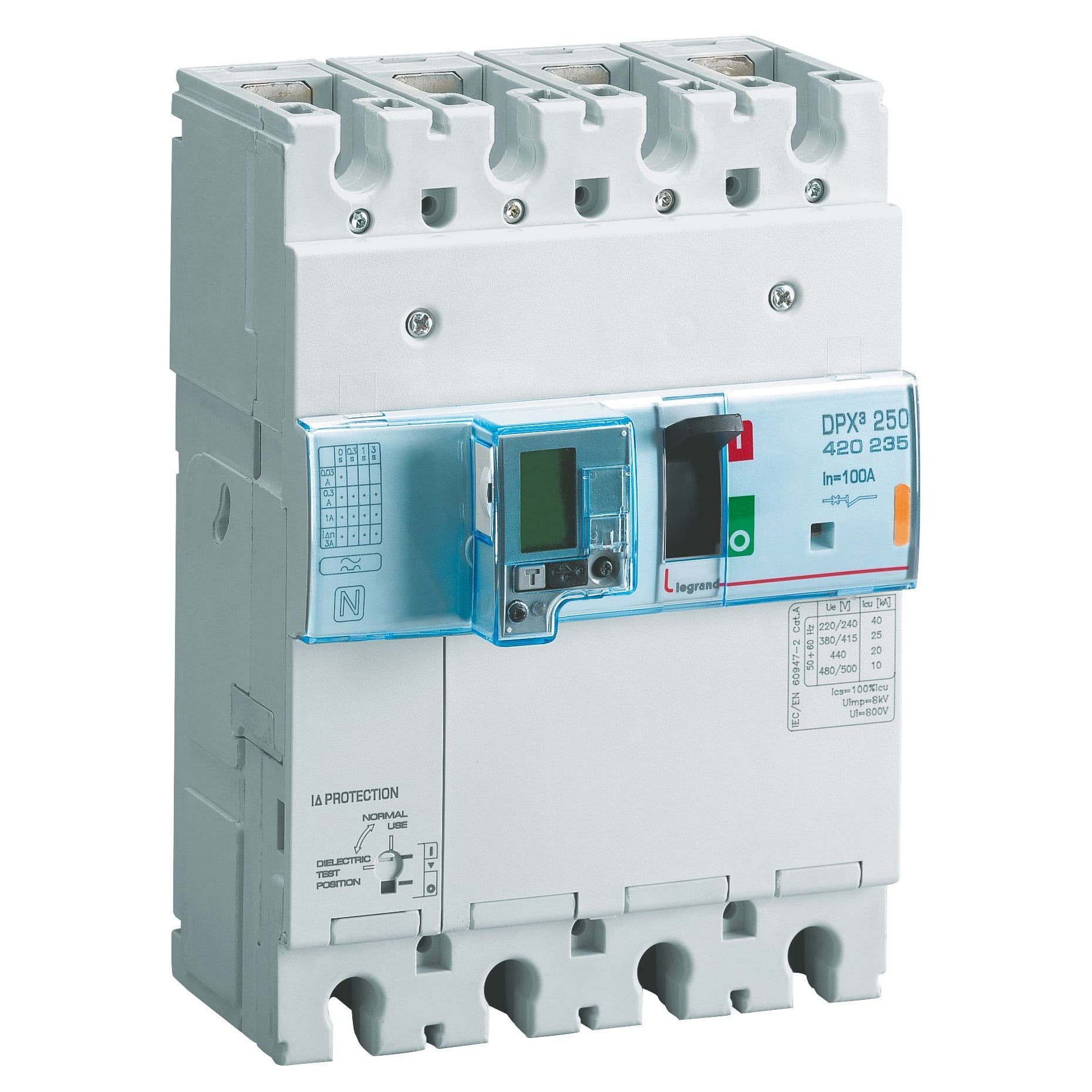 Legrand - Disjoncteur magnétothermique DPX3250 pouvoir de coupure 36kA 400V~ - 3P - 100A