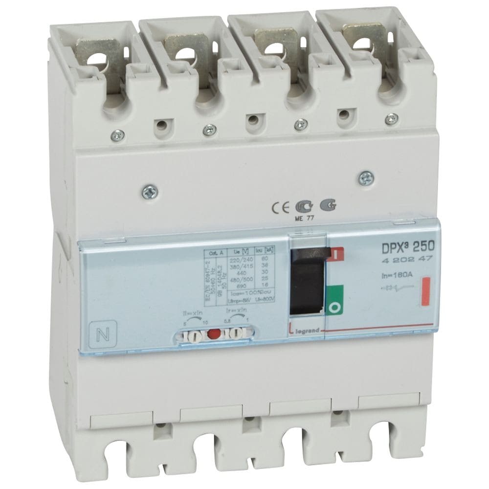 Legrand - Disjoncteur magnétothermique DPX3250 pouvoir de coupure 36kA 400V~ - 4P - 160A