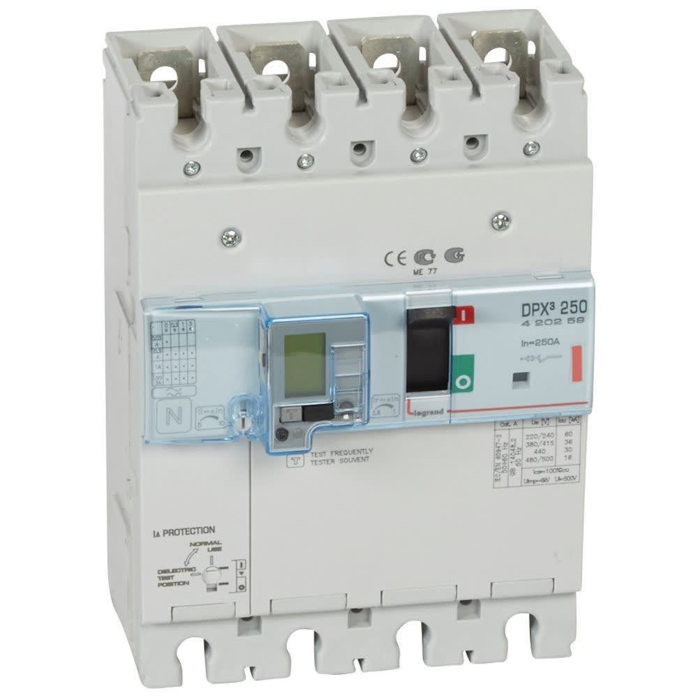 Legrand - Disjoncteur magnétothermique différentiel DPX3250 Icu 36kA 400V~ - 4P - 250A