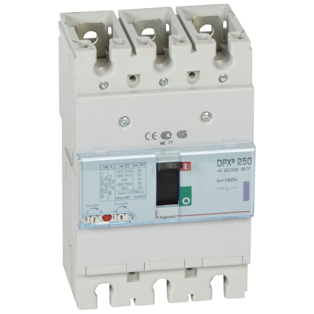 Legrand - Disjoncteur magnétothermique DPX3250 pouvoir de coupure 50kA 400V~ - 3P - 160A