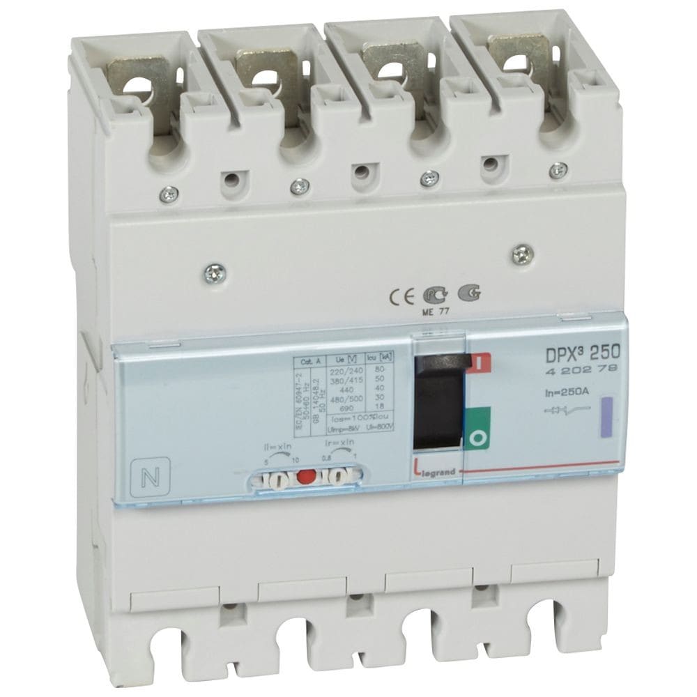 Legrand - Disjoncteur magnétothermique DPX3250 pouvoir de coupure 50kA 400V~ - 4P - 250A
