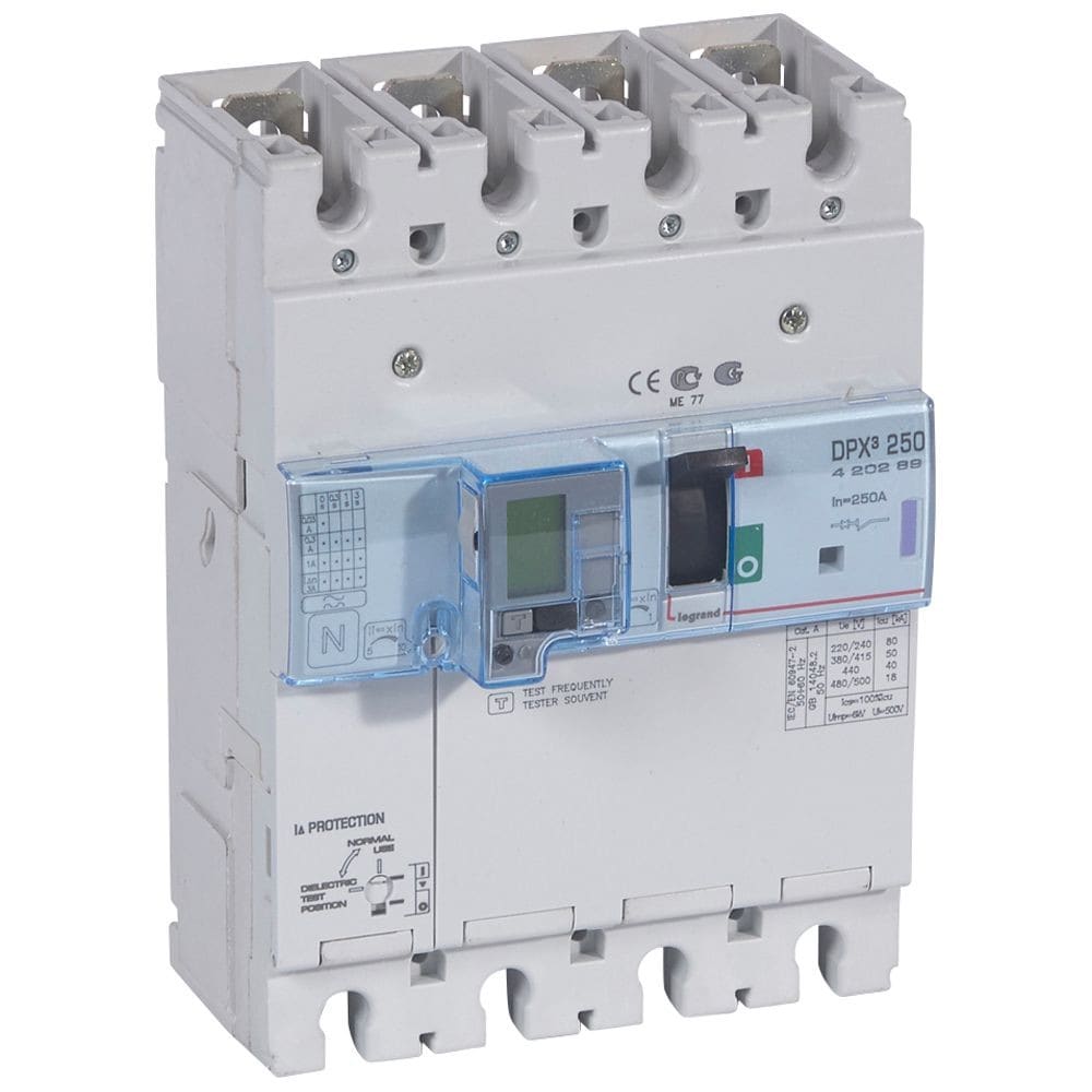 Legrand - Disjoncteur magnétothermique différentiel DPX3250 Icu 50kA 400V~ - 4P - 200A