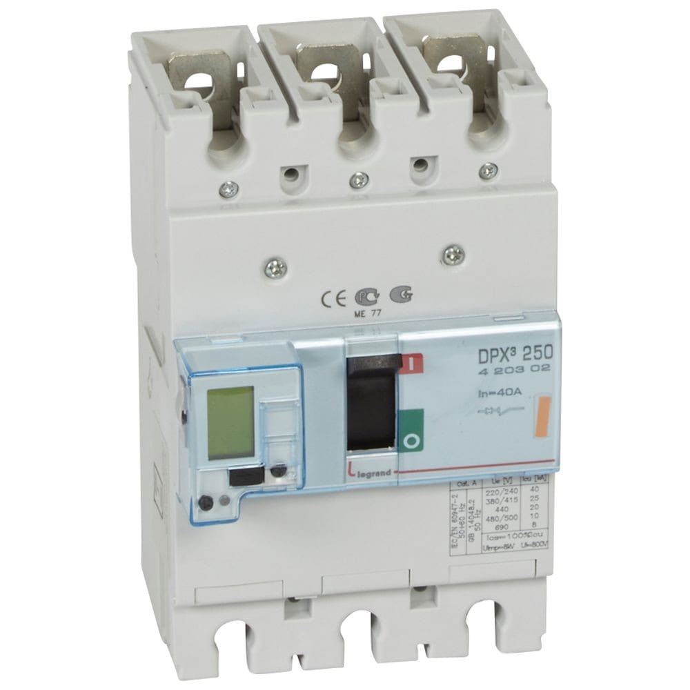Legrand - Disjoncteur électronique DPX3250 pouvoir de coupure 25kA 400V~ - 3P - 40A