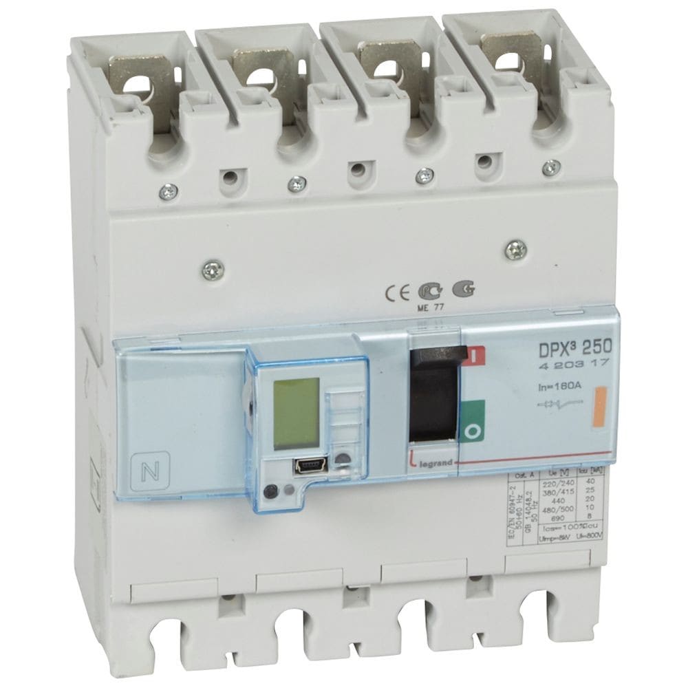 Legrand - Disjoncteur électronique DPX3250 pouvoir de coupure 25kA 400V~ - 4P - 160A