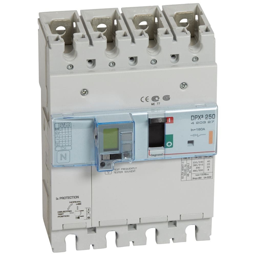 Legrand - Disjoncteur électronique différentiel DPX3250 25kA 400V~ - 4P - 160A