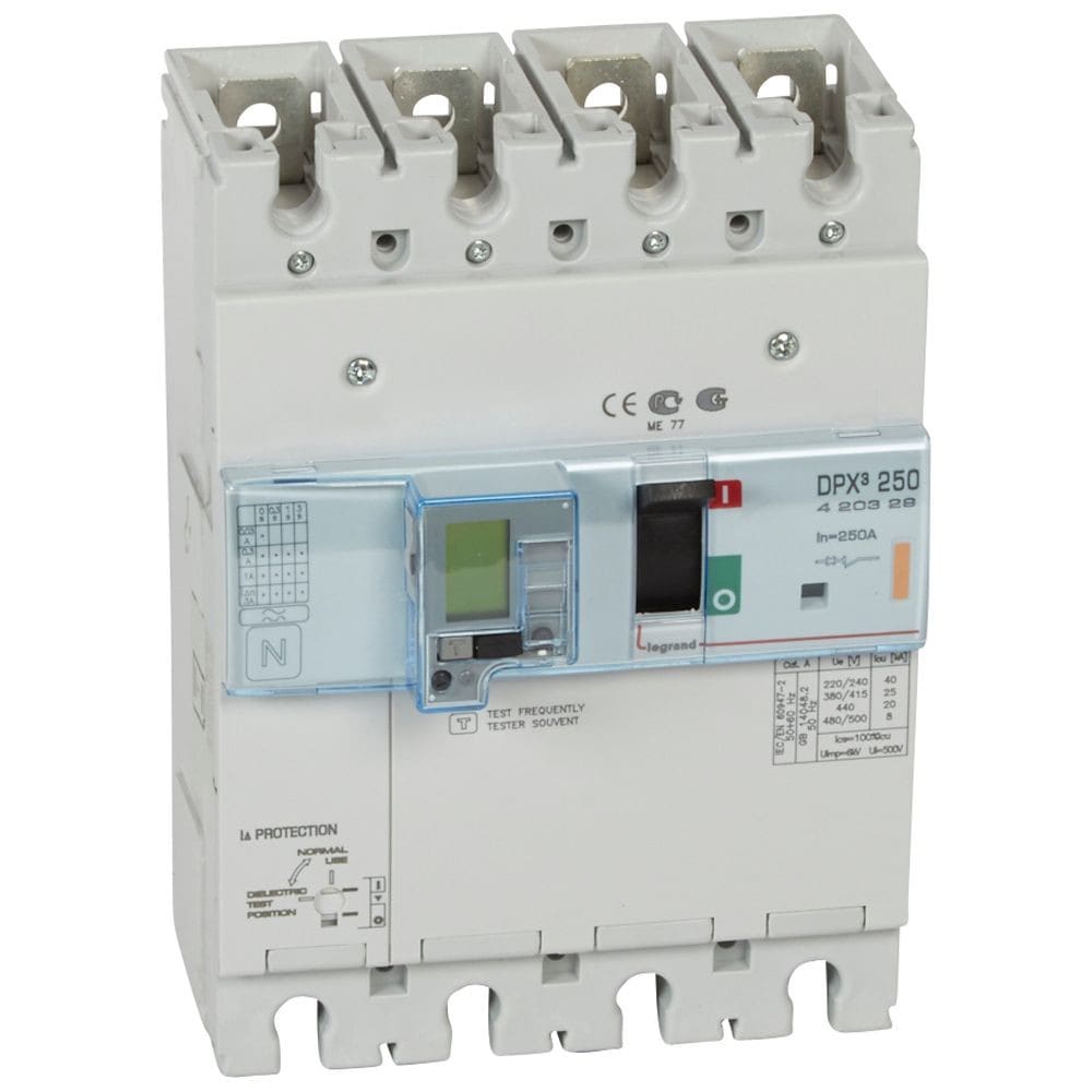 Legrand - Disjoncteur électronique différentiel DPX3250 25kA 400V~ - 4P - 250A