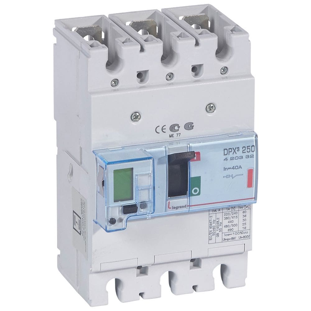 Legrand - Disjoncteur électronique DPX3250 pouvoir de coupure 36kA 400V~ - 3P - 40A