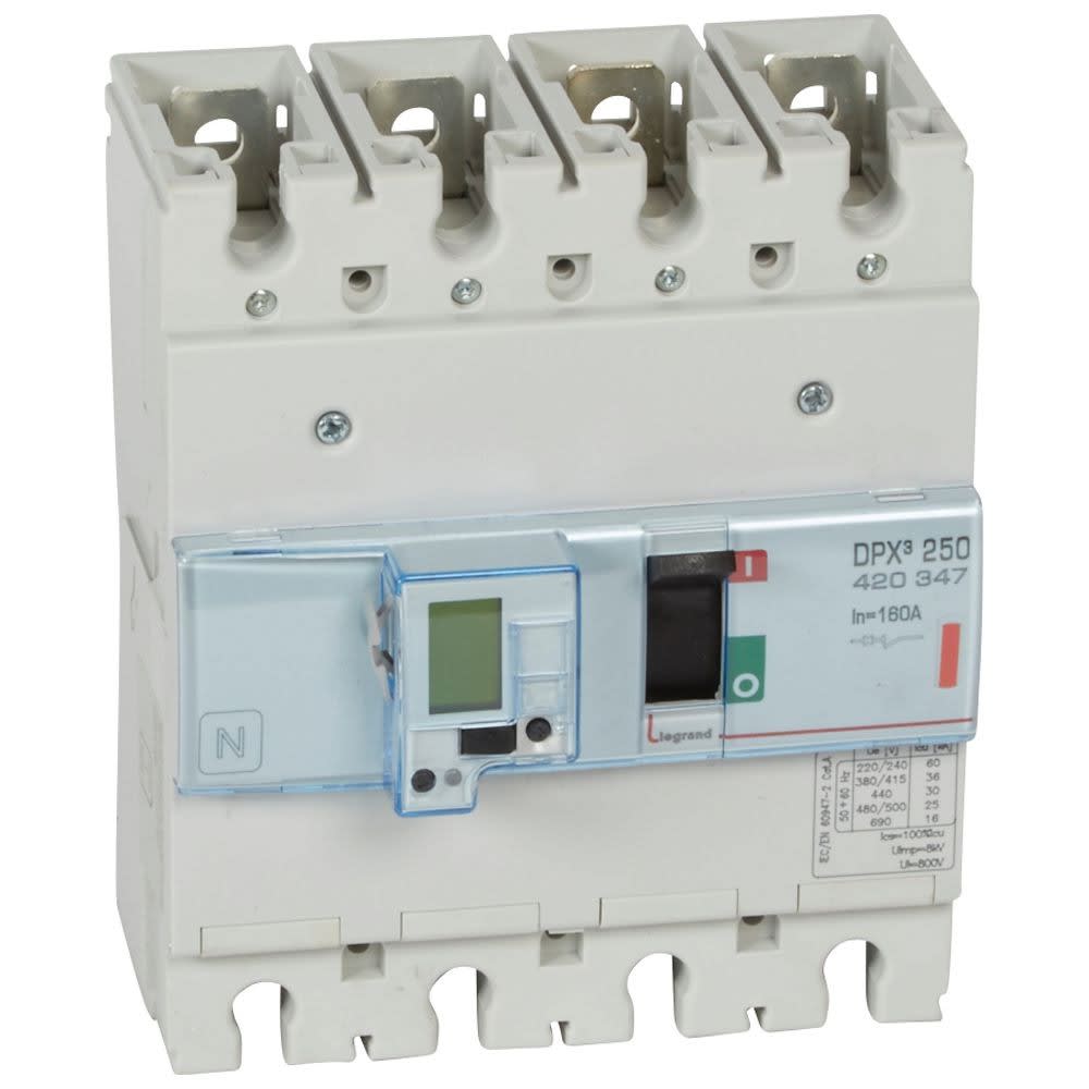 Legrand - Disjoncteur électronique DPX3250 pouvoir de coupure 36kA 400V~ - 4P - 160A