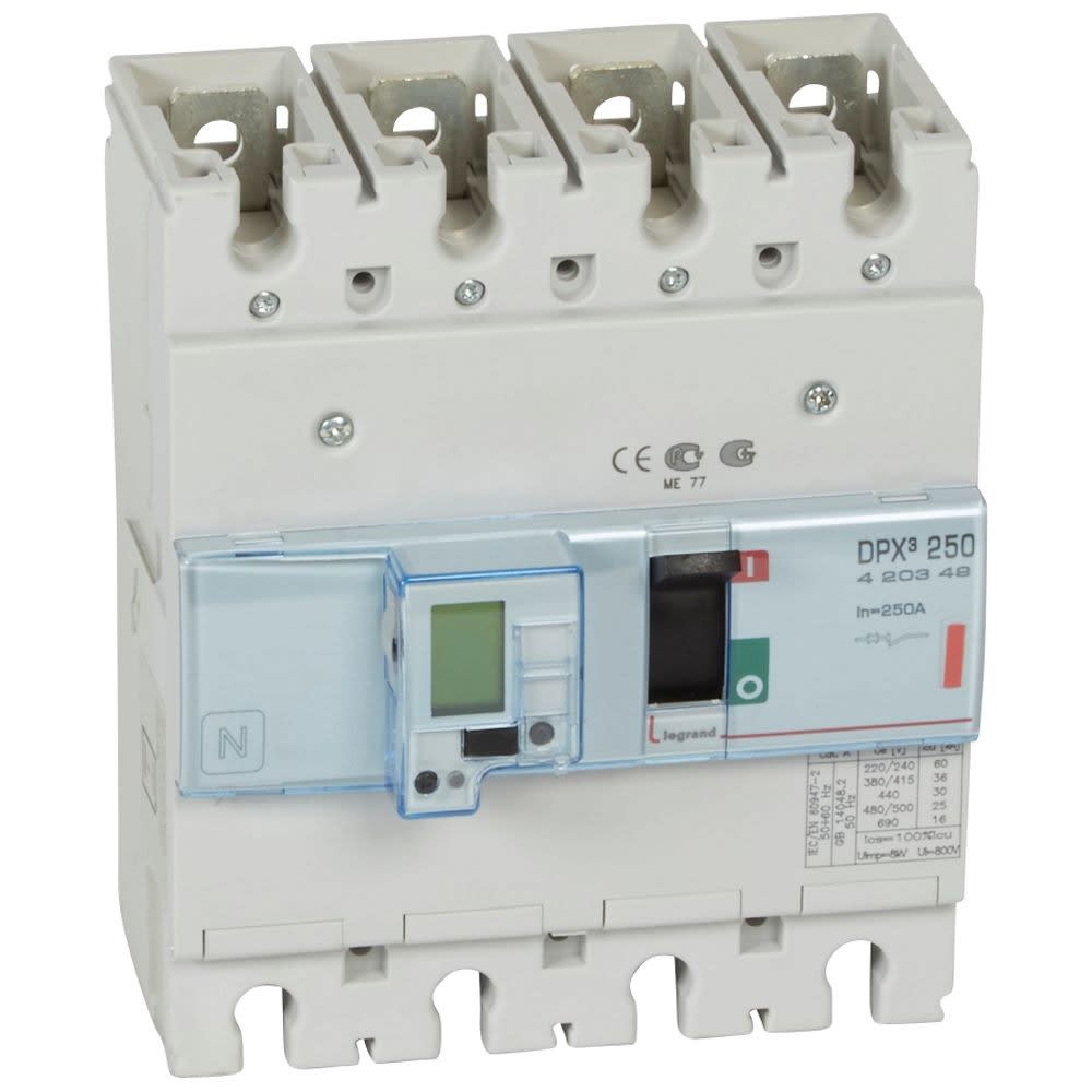 Legrand - Disjoncteur électronique DPX3250 pouvoir de coupure 36kA 400V~ - 4P - 250A