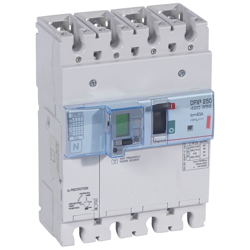 Legrand - Disjoncteur électronique différentiel DPX3250 - 36kA 400V~ - 4P - 40A
