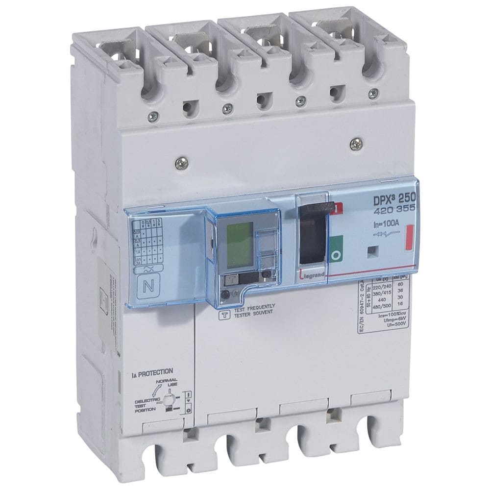 Legrand - Disjoncteur électronique différentiel DPX3250 - 36kA 400V~ - 4P - 100A
