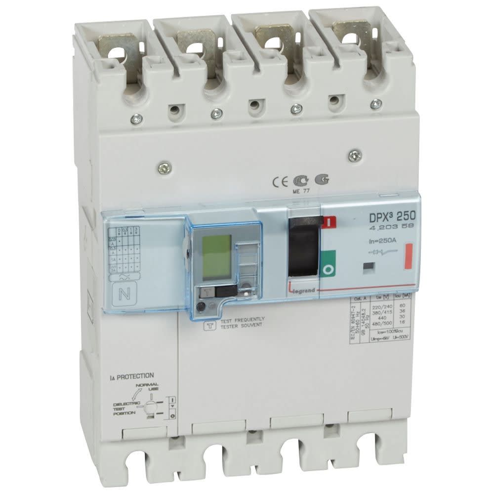 Legrand - Disjoncteur électronique différentiel DPX3250 - 36kA 400V~ - 4P - 250A