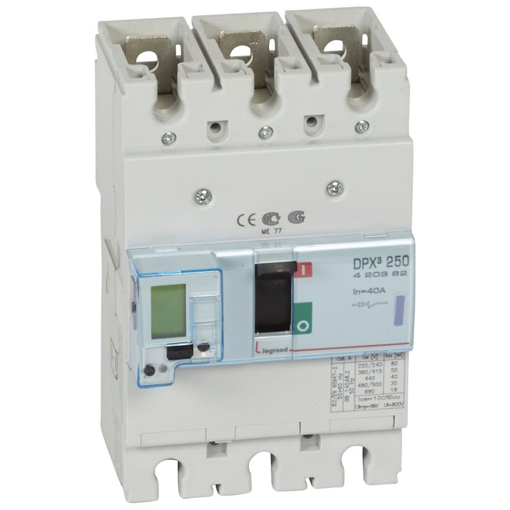 Legrand - Disjoncteur électronique DPX3250 pouvoir de coupure 50kA 400V~ - 3P - 40A