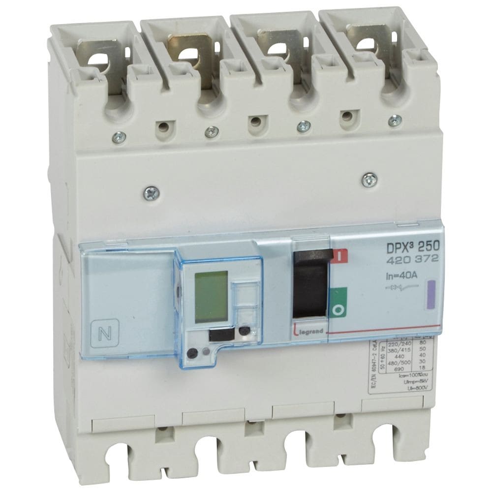 Legrand - Disjoncteur électronique DPX3250 pouvoir de coupure 50kA 400V~ - 4P - 40A