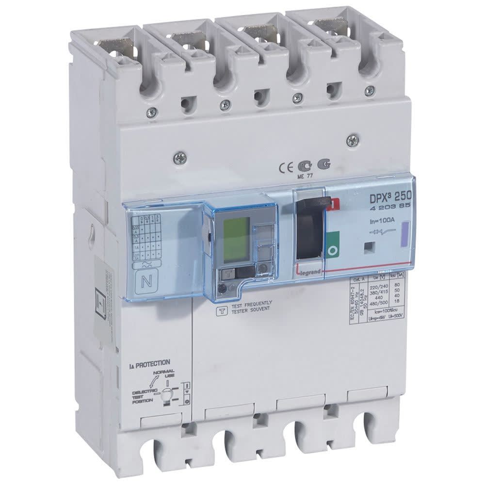 Legrand - Disjoncteur électronique différentiel DPX3250 - 50kA 400V~ - 4P - 100A