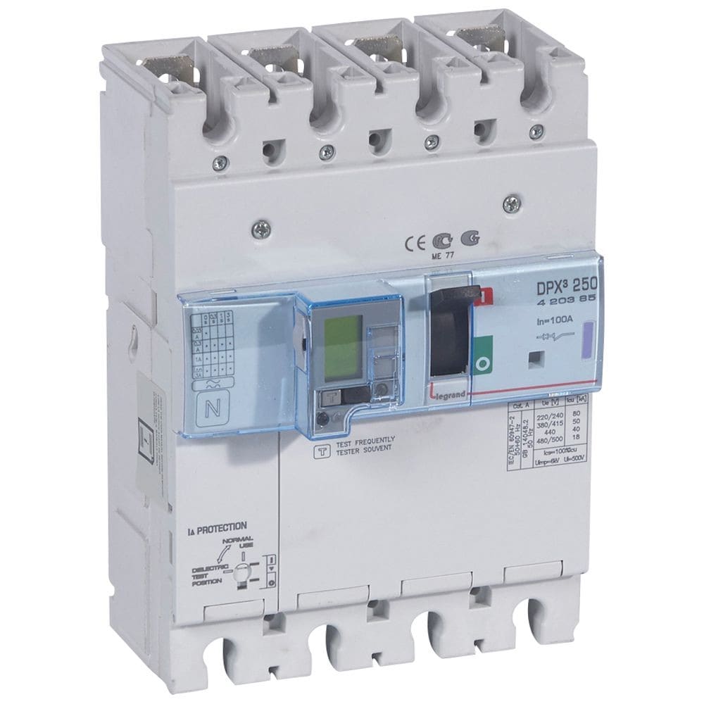 Legrand - Disjoncteur électronique différentiel DPX3250 - 50kA 400V~ - 4P - 100A