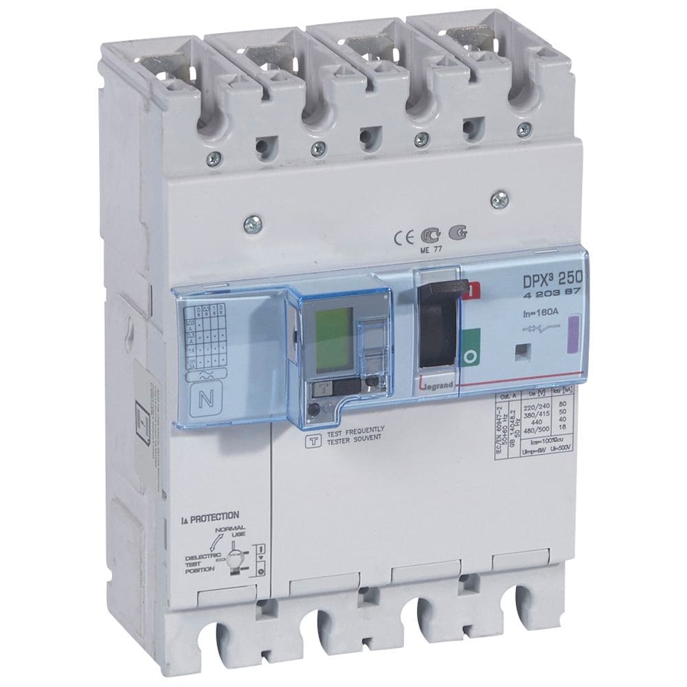 Legrand - Disjoncteur électronique différentiel DPX3250 - 50kA 400V~ - 4P - 160A