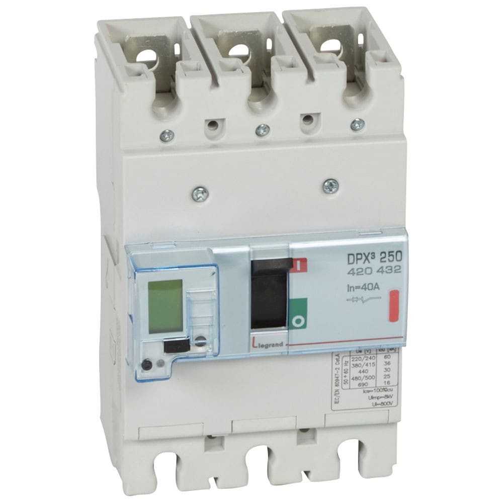 Legrand - Disjoncteur électronique avec unité de mesure DPX3250 Icu 36kA 400V~ - 3P - 40A
