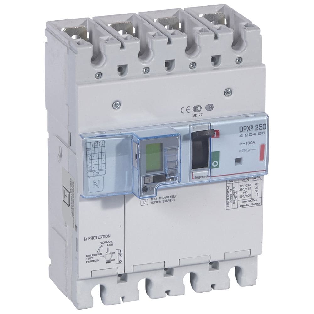 Legrand - Disjoncteur électronique diff - unité de mesure DPX3250 Icu 36kA 400V~ - 4P 100A