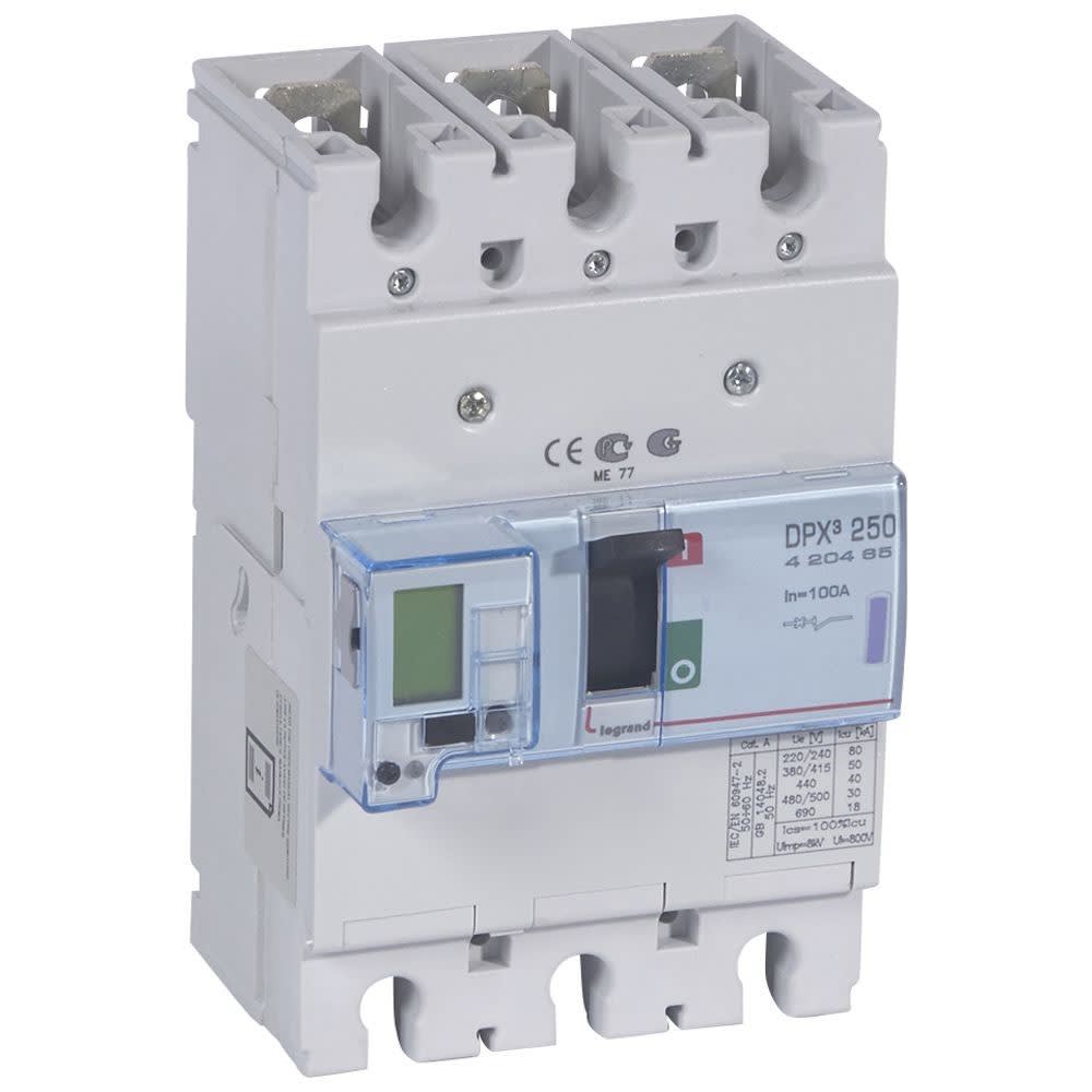 Legrand - Disjoncteur électronique avec unité de mesure DPX3250 Icu 50kA 400V~ - 3P - 100A