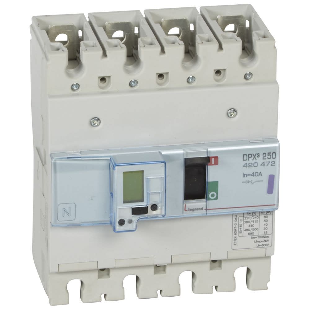 Legrand - Disjoncteur électronique avec unité de mesure DPX3250 Icu 50kA 400V~ - 4P - 40A