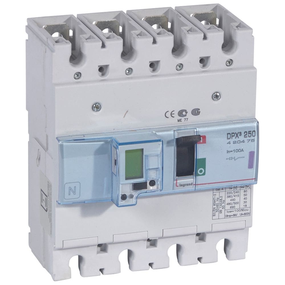 Legrand - Disjoncteur électronique avec unité de mesure DPX3250 Icu 50kA 400V~ - 4P - 100A