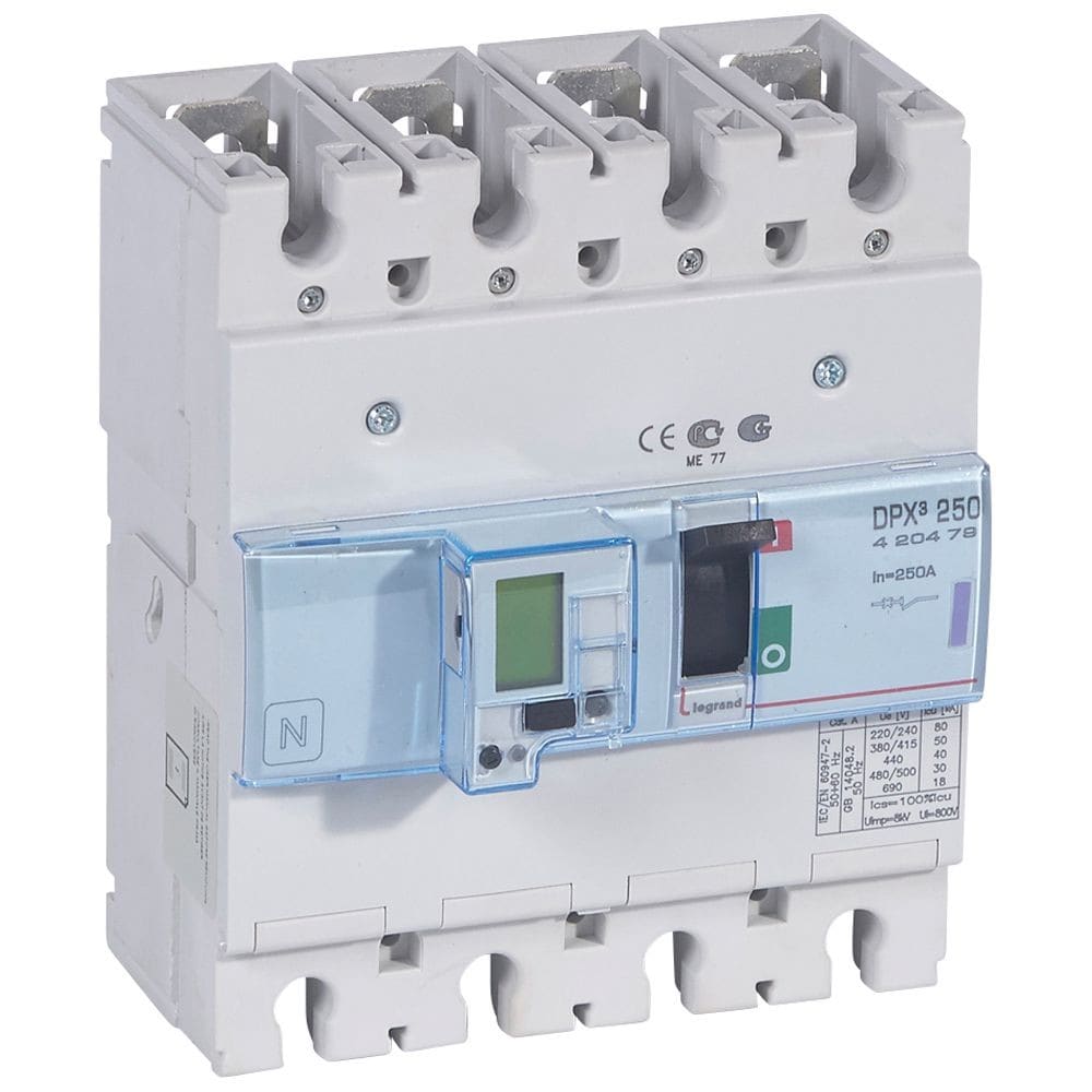 Legrand - Disjoncteur électronique avec unité de mesure DPX3250 Icu 50kA 400V~ - 4P - 250A