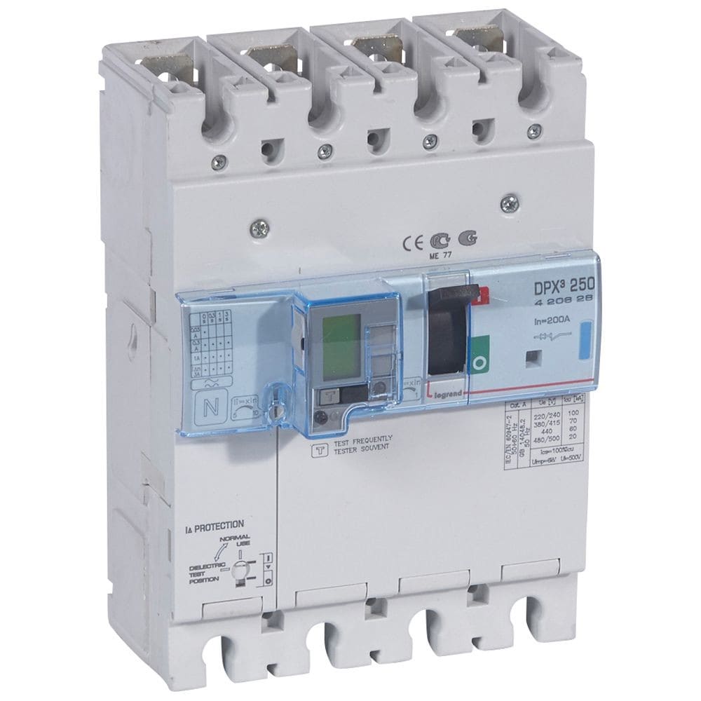 Legrand - Disjoncteur magnétothermique différentiel DPX3250 Icu 70kA 400V~ - 4P - 200A