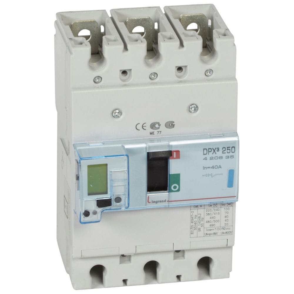 Legrand - Disjoncteur électronique DPX3250 pouvoir de coupure 70kA 400V~ - 3P - 40A