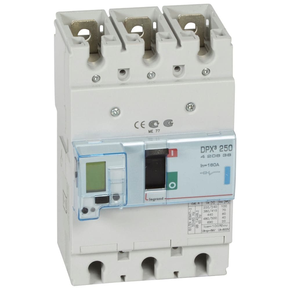 Legrand - Disjoncteur électronique DPX3250 pouvoir de coupure 70kA 400V~ - 3P - 160A