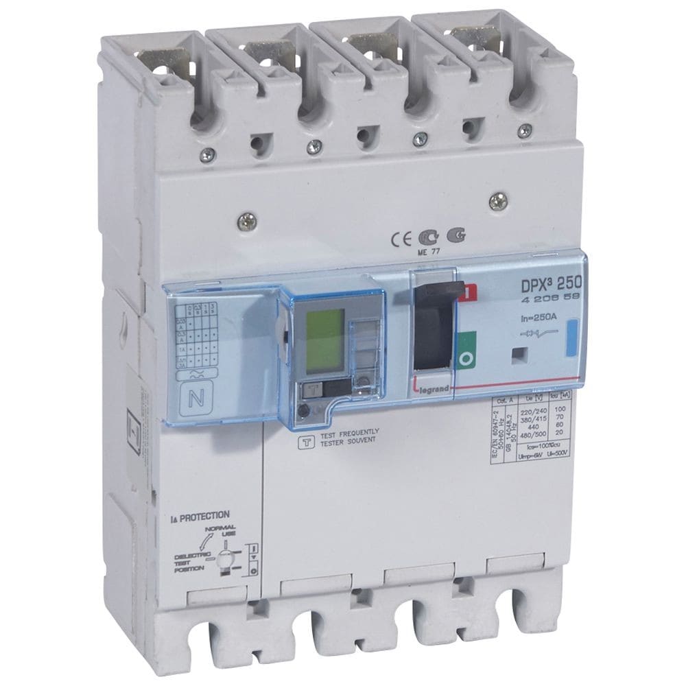 Legrand - Disjoncteur électronique différentiel DPX3250 - 70kA 400V~ - 4P - 250A