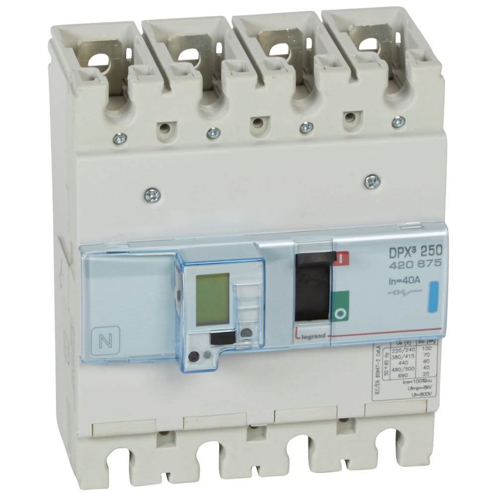 Legrand - Disjoncteur électronique avec unité de mesure DPX3250 Icu 70kA 400V~ - 4P - 40A