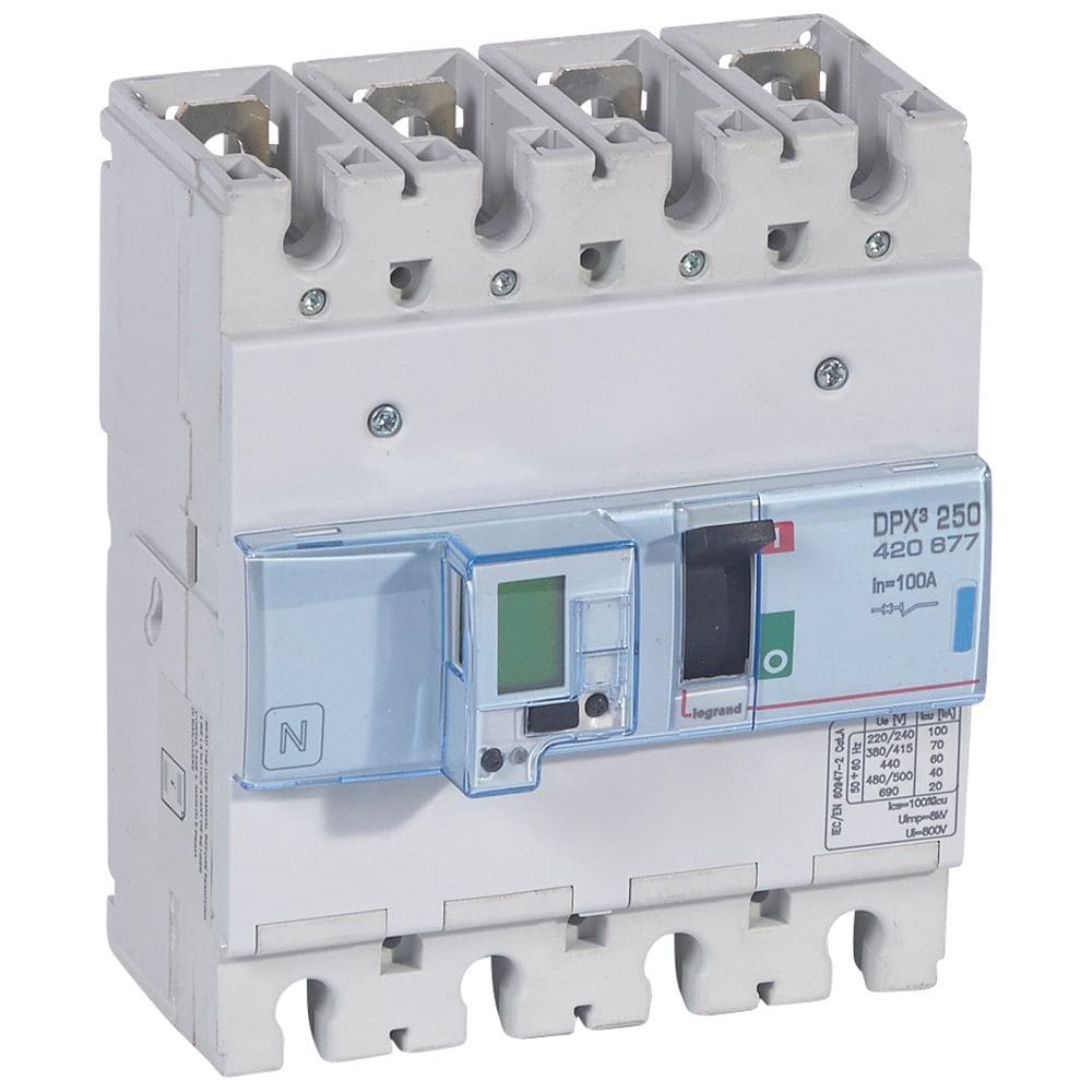 Legrand - Disjoncteur électronique avec unité de mesure DPX3250 Icu 70kA 400V~ - 4P - 100A