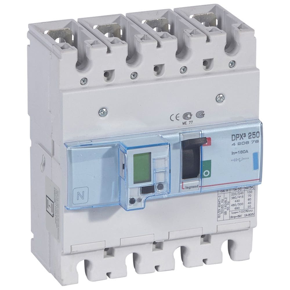 Legrand - Disjoncteur électronique avec unité de mesure DPX3250 Icu 70kA 400V~ - 4P - 160A