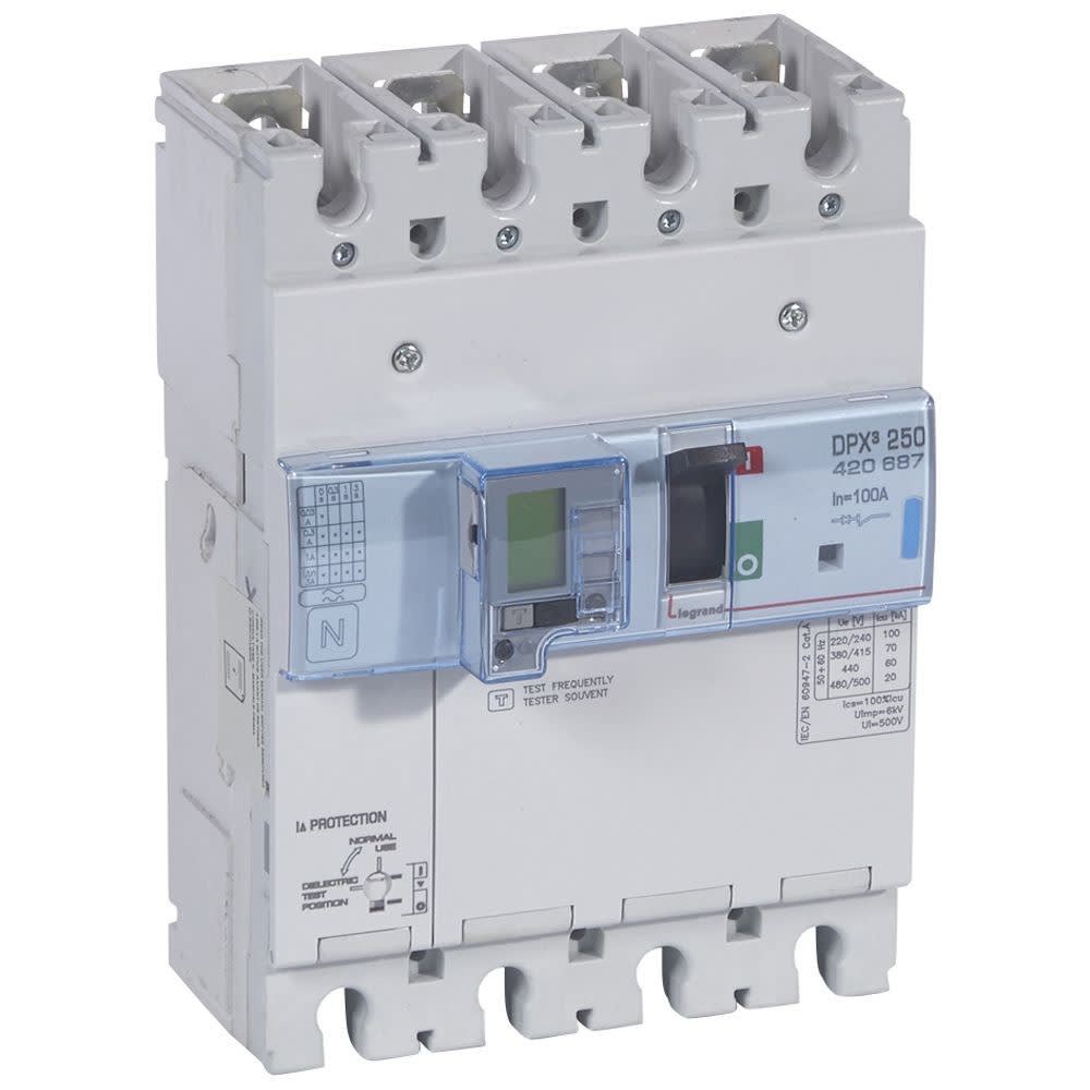 Legrand - Disjoncteur électronique diff - unité de mesure DPX3250 Icu 70kA 400V~ - 4P 100A