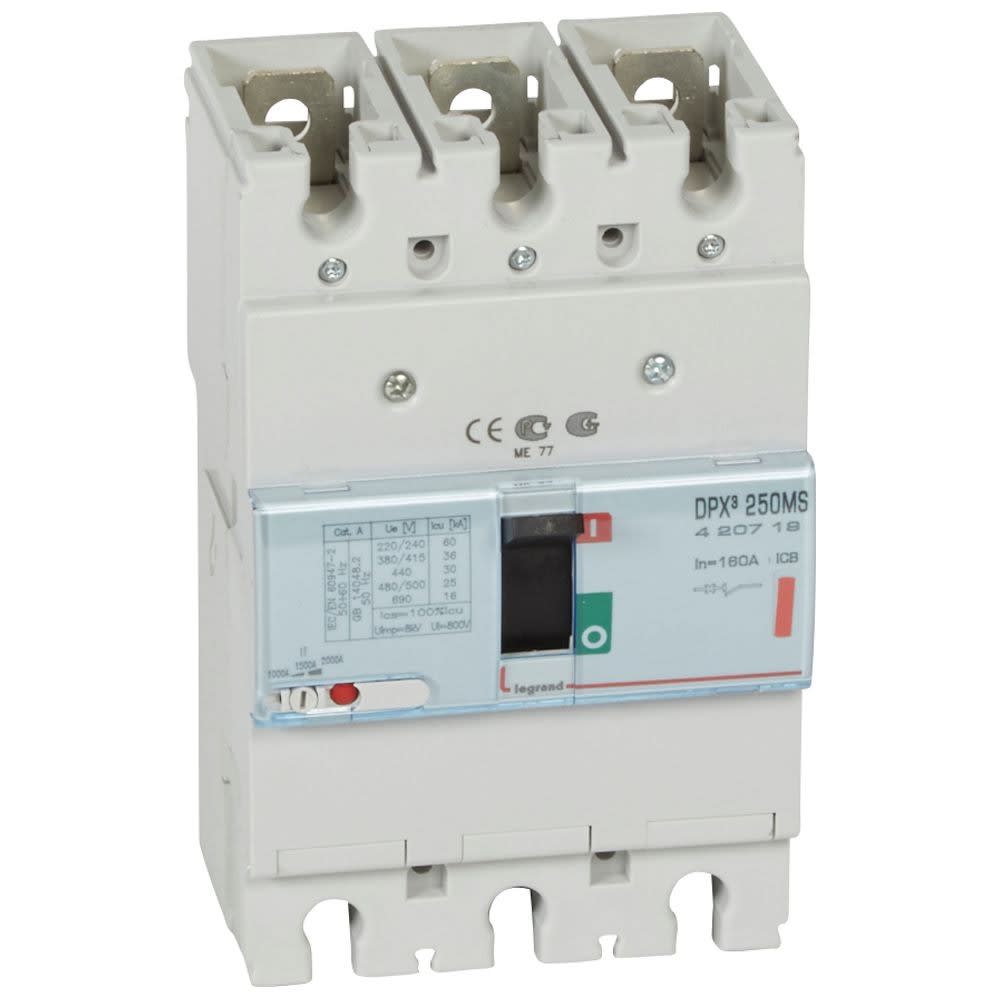 Legrand - Disjoncteur magnétique réglable seul DPX3250 - 36kA 400V~ - 3P - 160A
