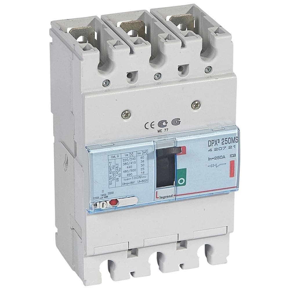 Legrand - Disjoncteur magnétique réglable seul DPX3250 - 36kA 400V~ - 3P - 250A
