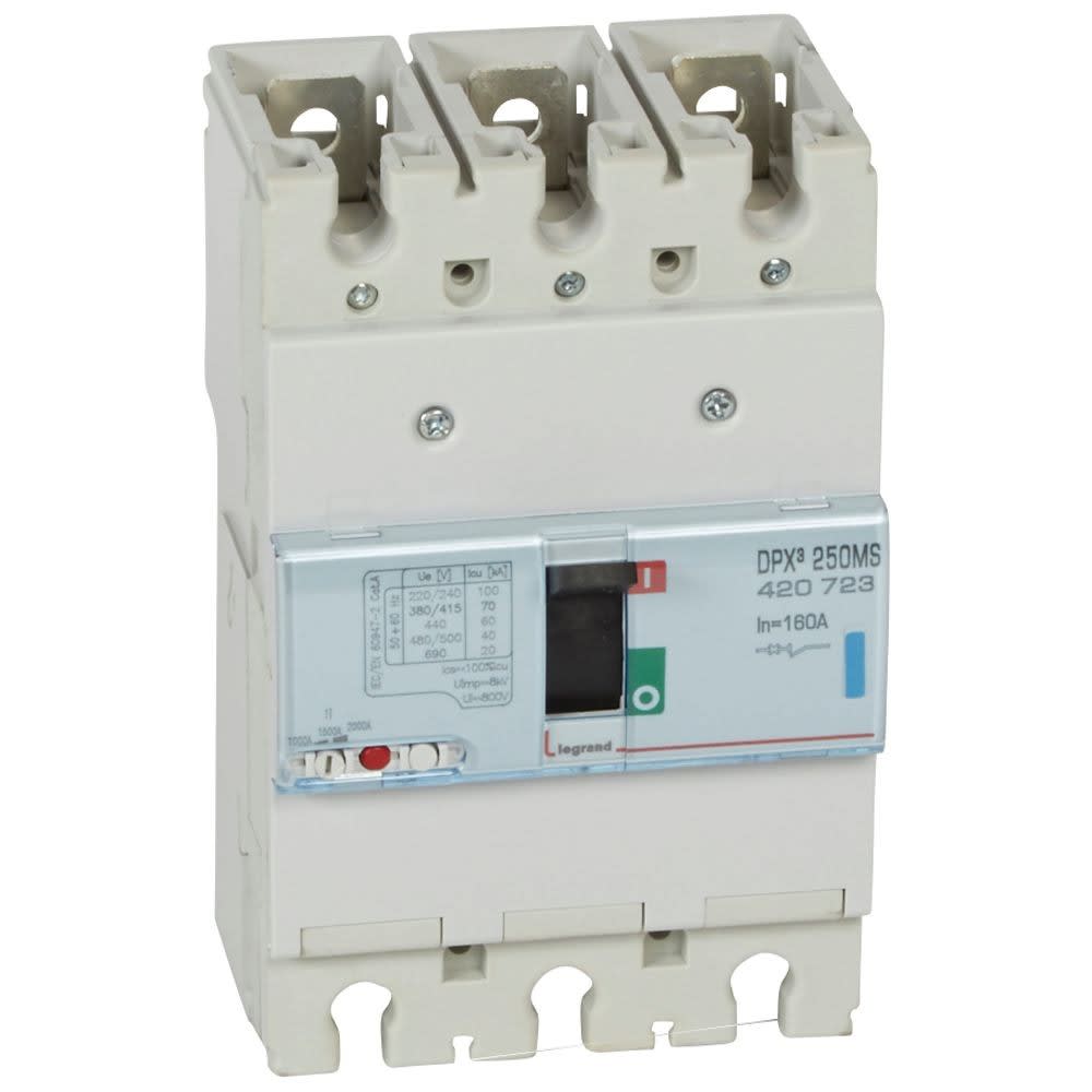 Legrand - Disjoncteur magnétique réglable seul DPX3250 - 70kA 400V~ - 3P - 160A
