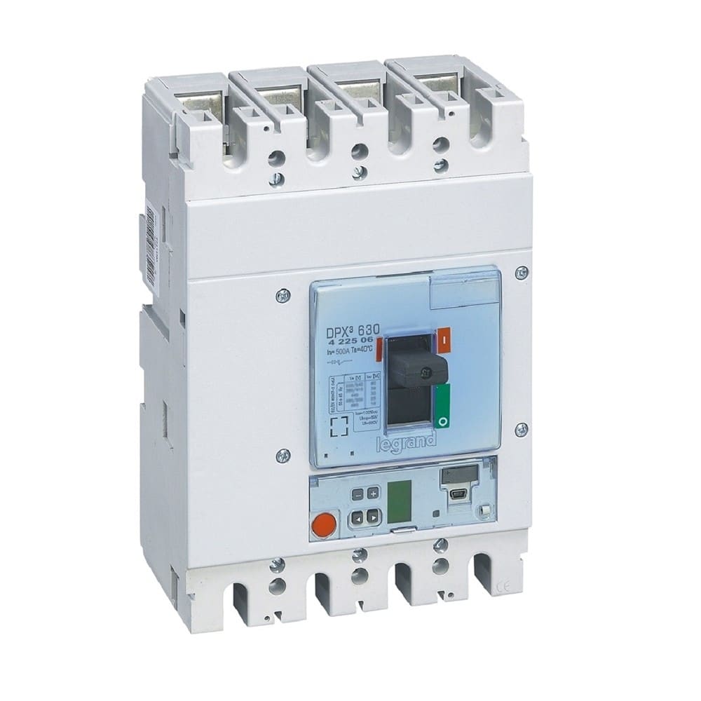 Legrand - Disjoncteur électronique S1 DPX3630 pouvoir de coupure 36kA 400V~ - 4P - 500A