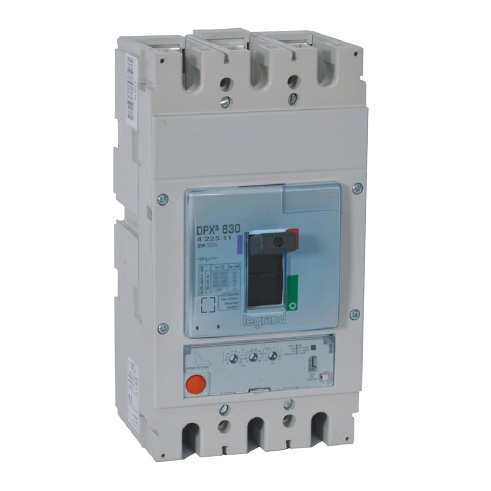 Legrand - Disjoncteur électronique S1 DPX3630 pouvoir de coupure 50kA 400V~ - 3P - 500A