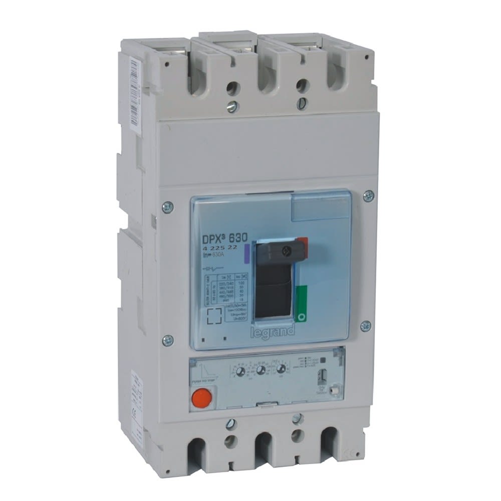 Legrand - Disjoncteur électronique S1 DPX3630 pouvoir de coupure 70kA 400V~ - 3P - 630A