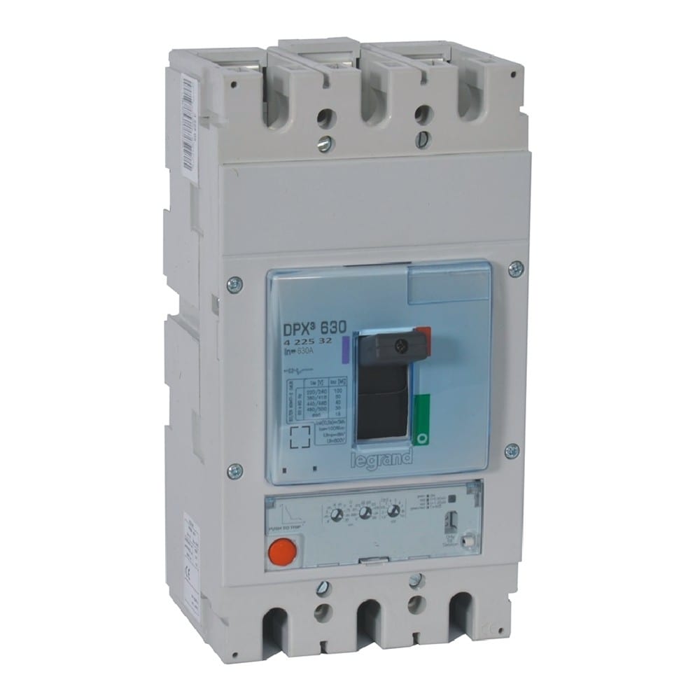 Legrand - Disjoncteur électronique S1 DPX3630 pouvoir de coupure 100kA 400V~ - 3P - 630A