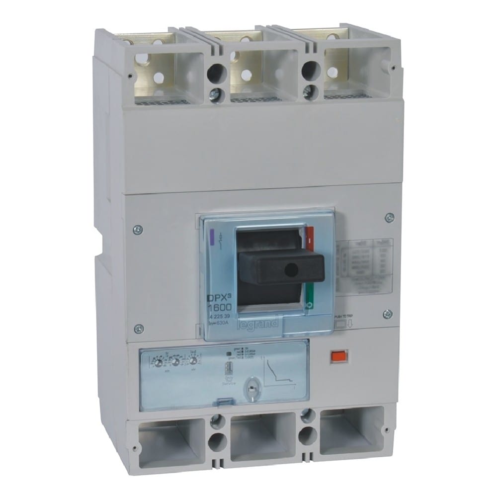 Legrand - Disjoncteur électronique S1 DPX31600 pouvoir de coupure 36kA 400V~ - 3P - 630A