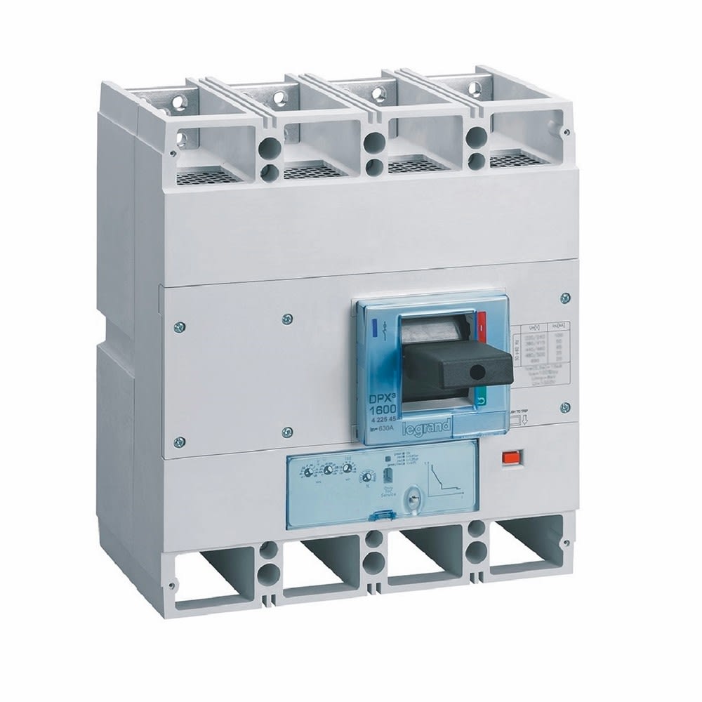 Legrand - Disjoncteur électronique S1 DPX31600 pouvoir de coupure 36kA 400V~ - 4P - 630A